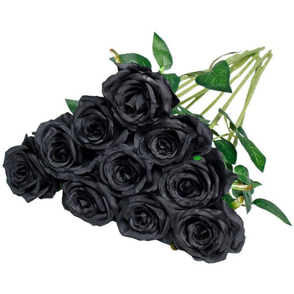 10-Pack: Nubry Artificial Silk Rose Flower Bouquet