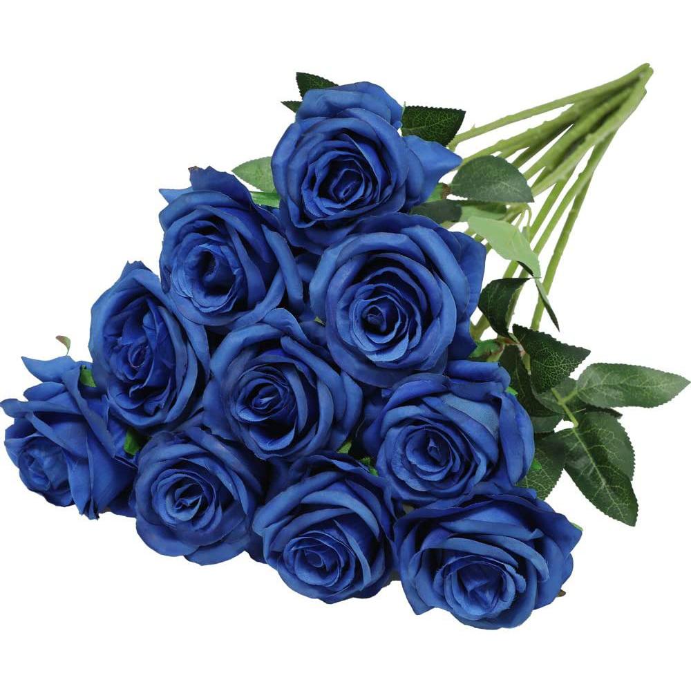 10-Pack: Nubry Artificial Silk Rose Flower Bouquet