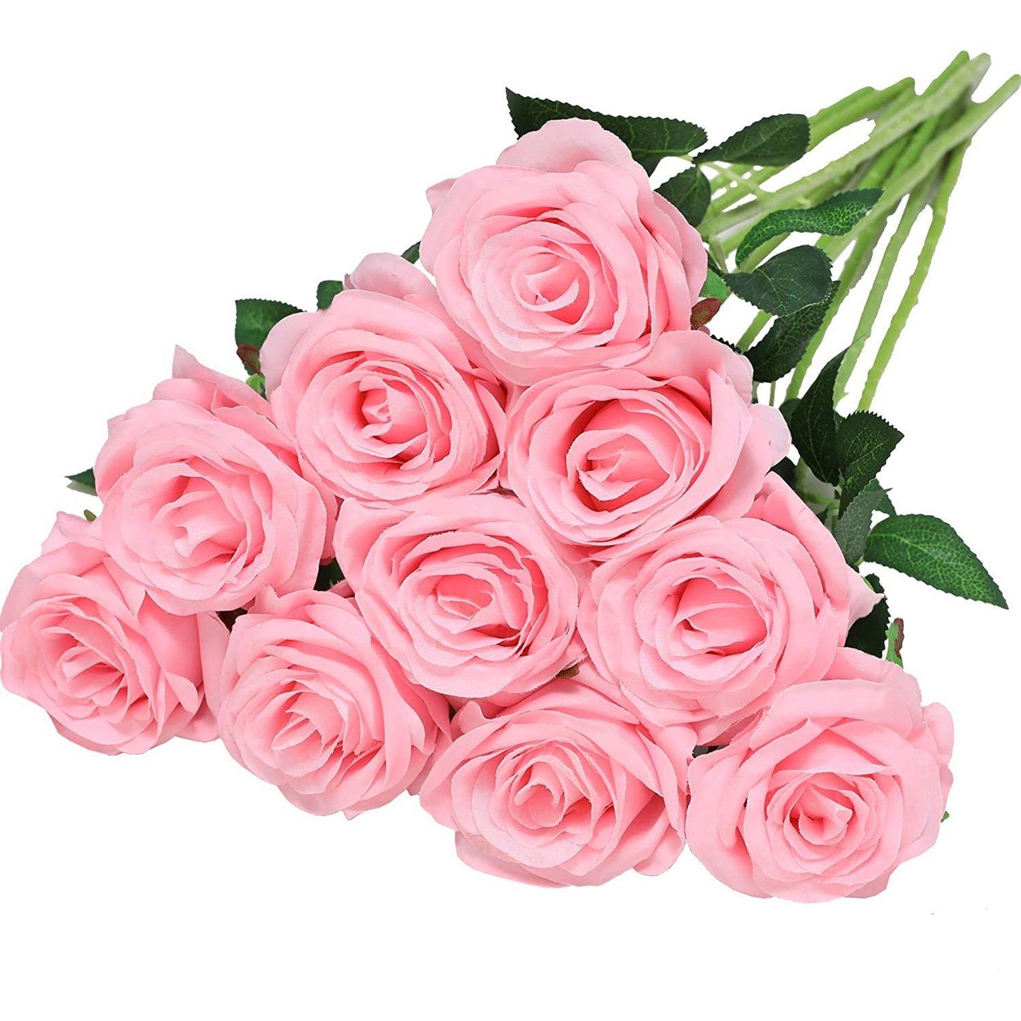 10-Pack: Nubry Artificial Silk Rose Flower Bouquet