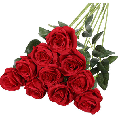 10-Pack: Nubry Artificial Silk Rose Flower Bouquet