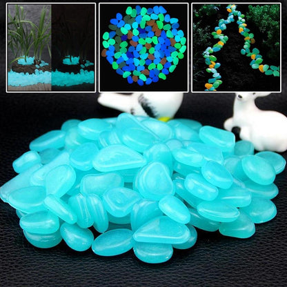 100-Pieces: Glow in the Dark Luminous Stones