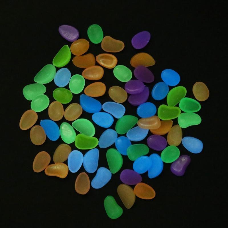 100-Pieces: Glow in the Dark Luminous Stones