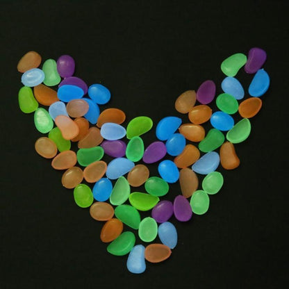 100-Pieces: Glow in the Dark Luminous Stones