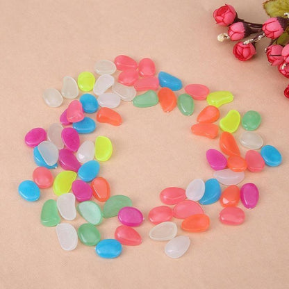 100-Pieces: Glow in the Dark Luminous Stones