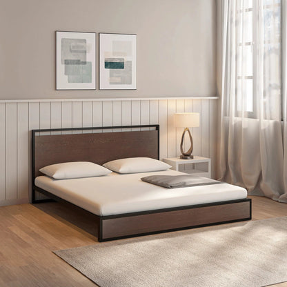 Indo Powder Coated Metal King Size Bed With MDF Wood