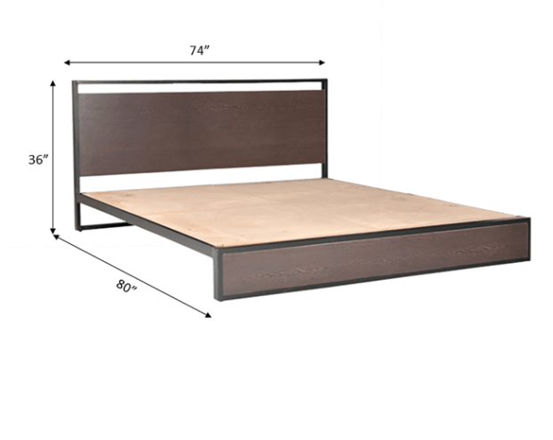 Indo Powder Coated Metal King Size Bed With MDF Wood