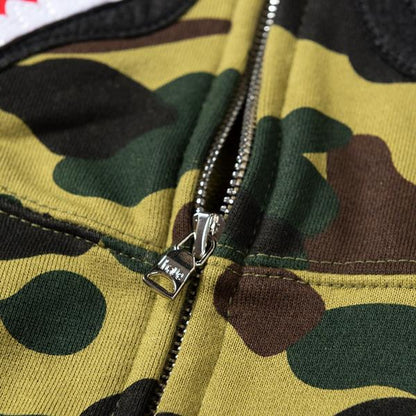 Camouflage Thin Hooded Zipper Jacket Shark Jacket