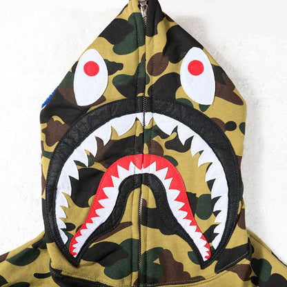 Camouflage Thin Hooded Zipper Jacket Shark Jacket