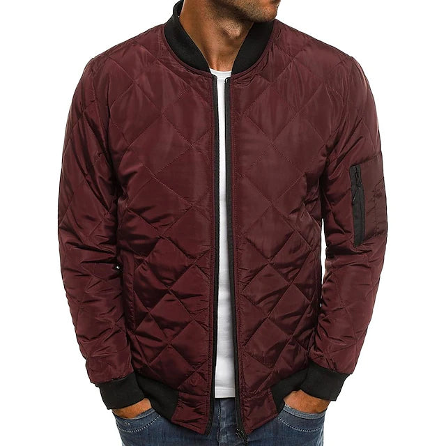 Men's Bomber Quilted Diamond Padded Jacket