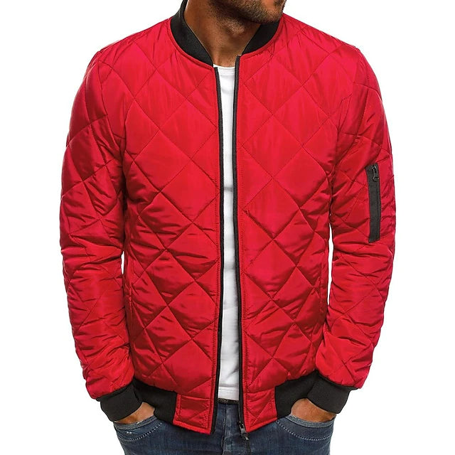 Men's Bomber Quilted Diamond Padded Jacket