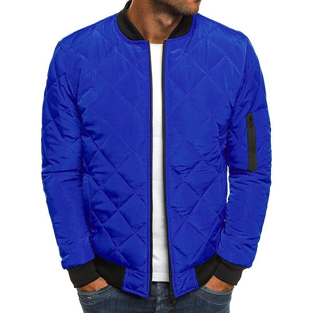 Men's Bomber Quilted Diamond Padded Jacket