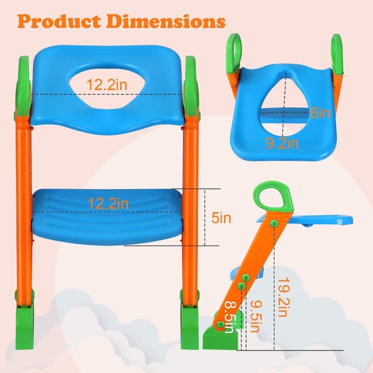 Potty Training Toilet Seat with Steps