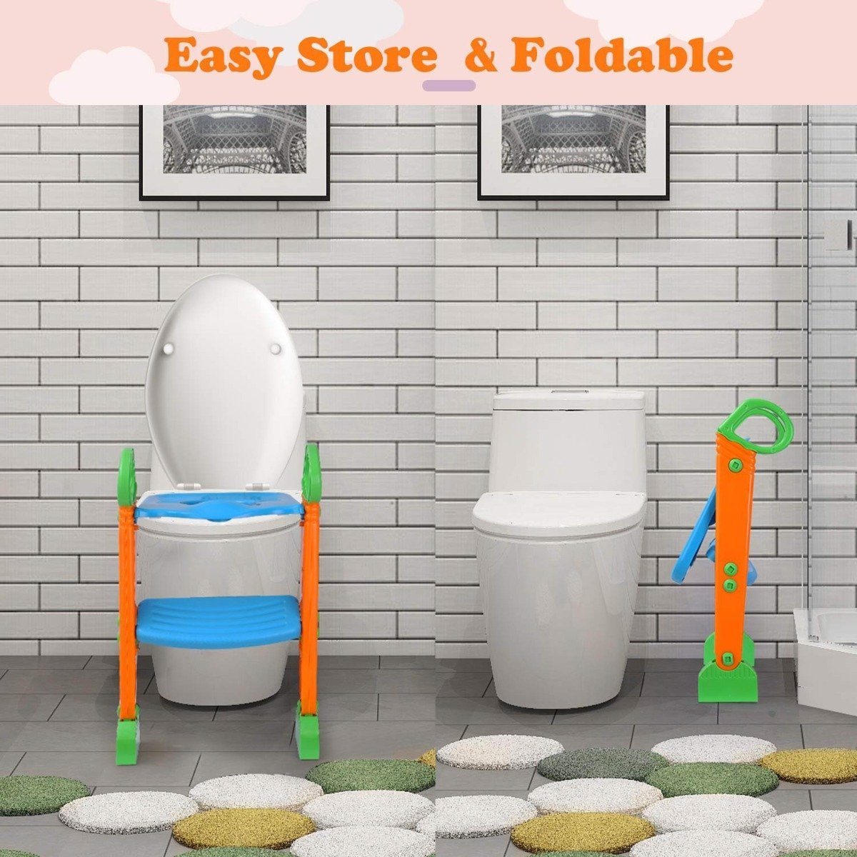 Potty Training Toilet Seat with Steps